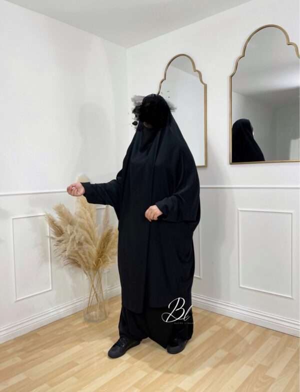 Soumaia Jilbab Black Medina Silk