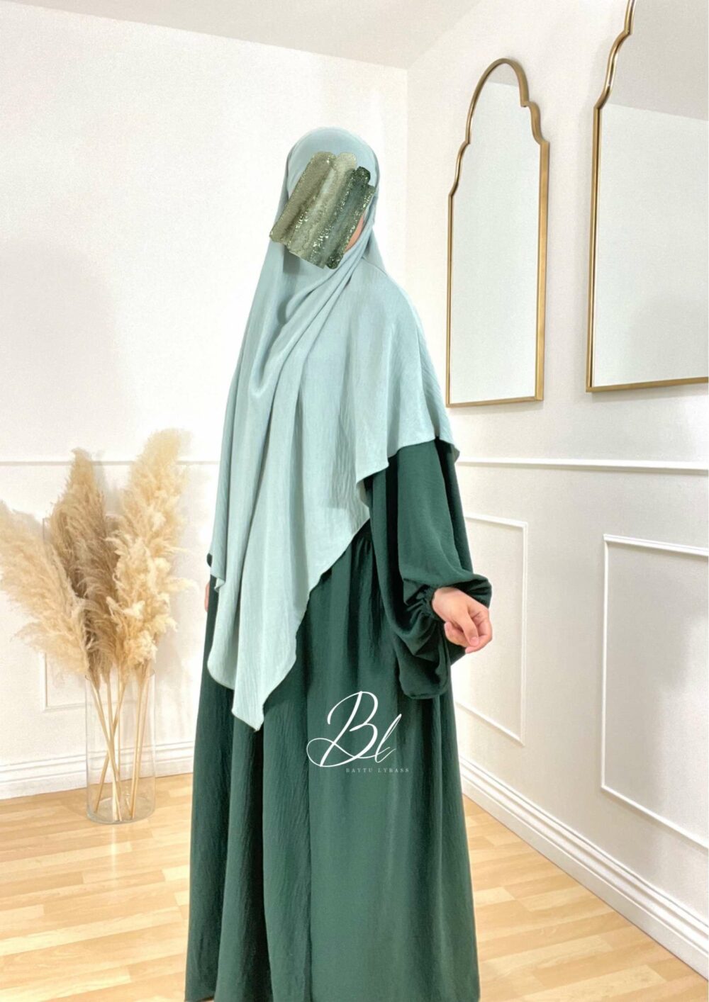 Yasmin Khimar - Crepe - Mint – Image 2